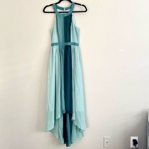 ModCloth Peachy Queen High-Low Dress in Sage and Forest Green